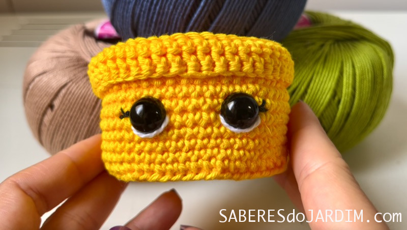 Amigurumi Par de Vasos - Expressão