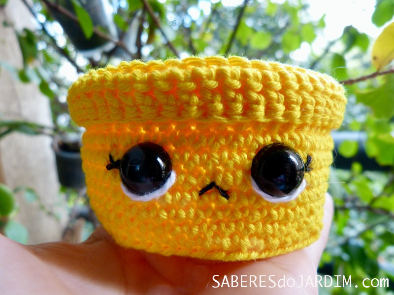 Amigurumis - Vaso de plantas - Grumpy